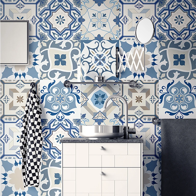 Марокканские ретро наклейки на стену для плитки в ванную кухню декоративные