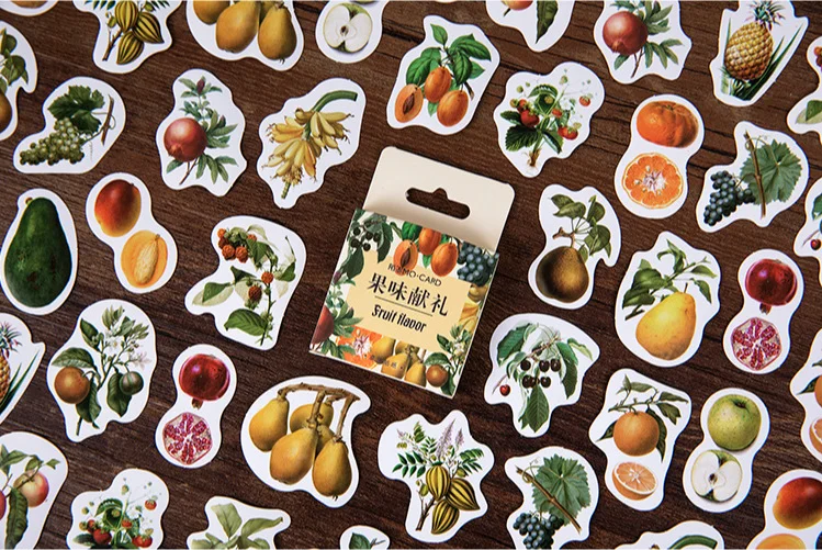 

Delicious fruit decorative sticker(1pack=46pieces)