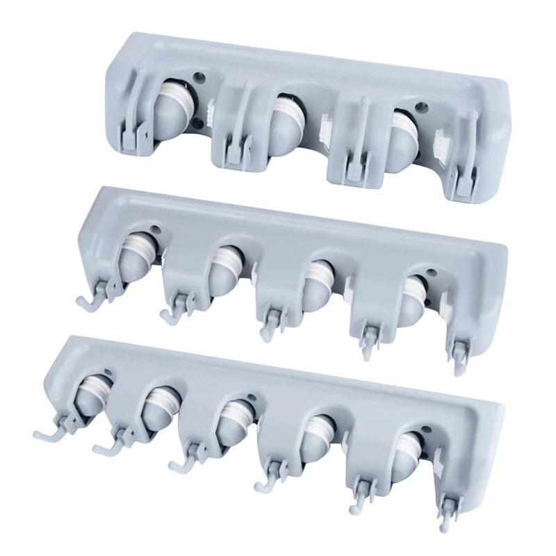 

Multifunctional Wall-Mounted Tool Organizer Broom Mop Hook Card Holder Rack Bathroom Garden Supplies HG99