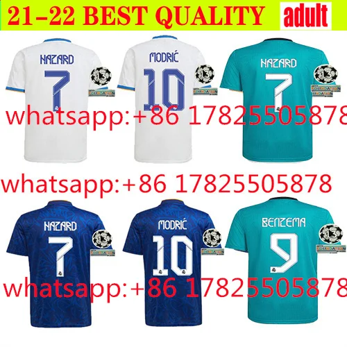 

21-22 Высококачественная рубашка 2022 г. BENZEMA MODRIC Азар Вальверде Марсело реальные мадистры трикотажные изделия JOVIC Новые трикотажные изделия дл...