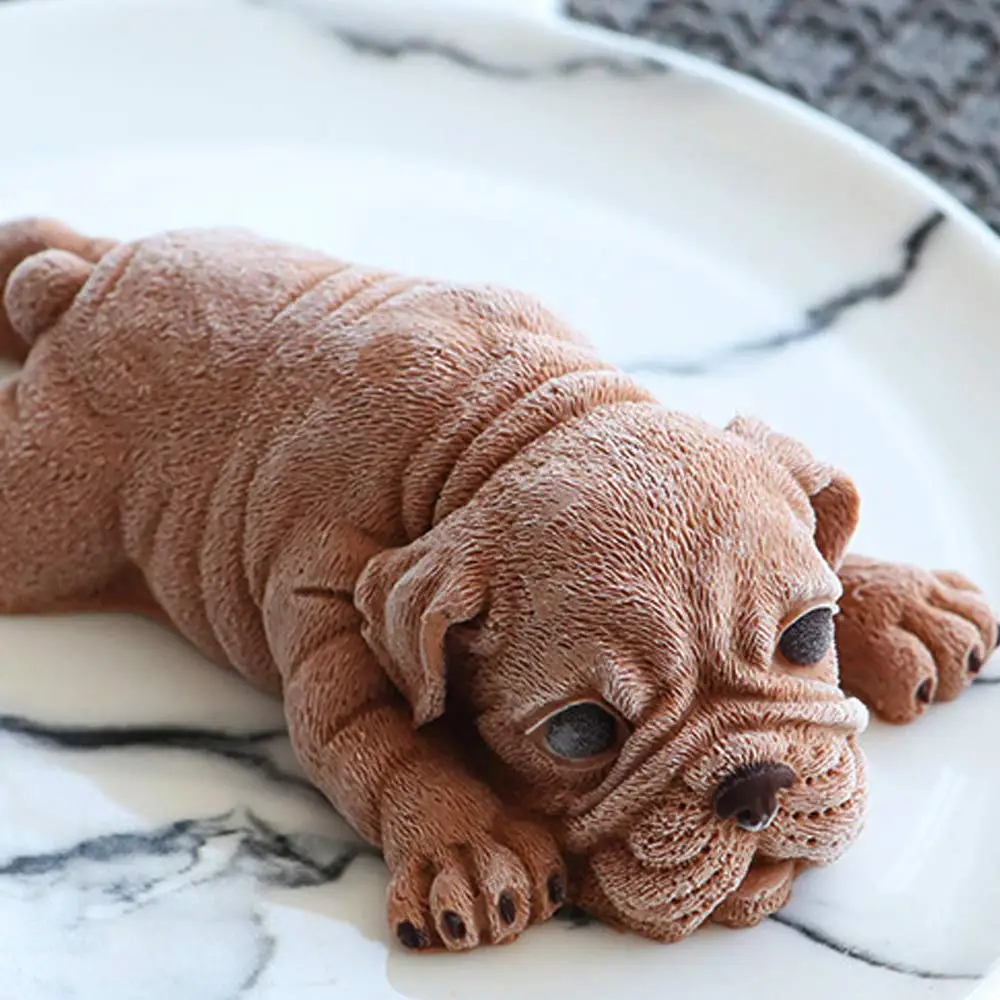 Силиконовая форма в виде собаки 3D печенья сделай сам для украшения торта топпера