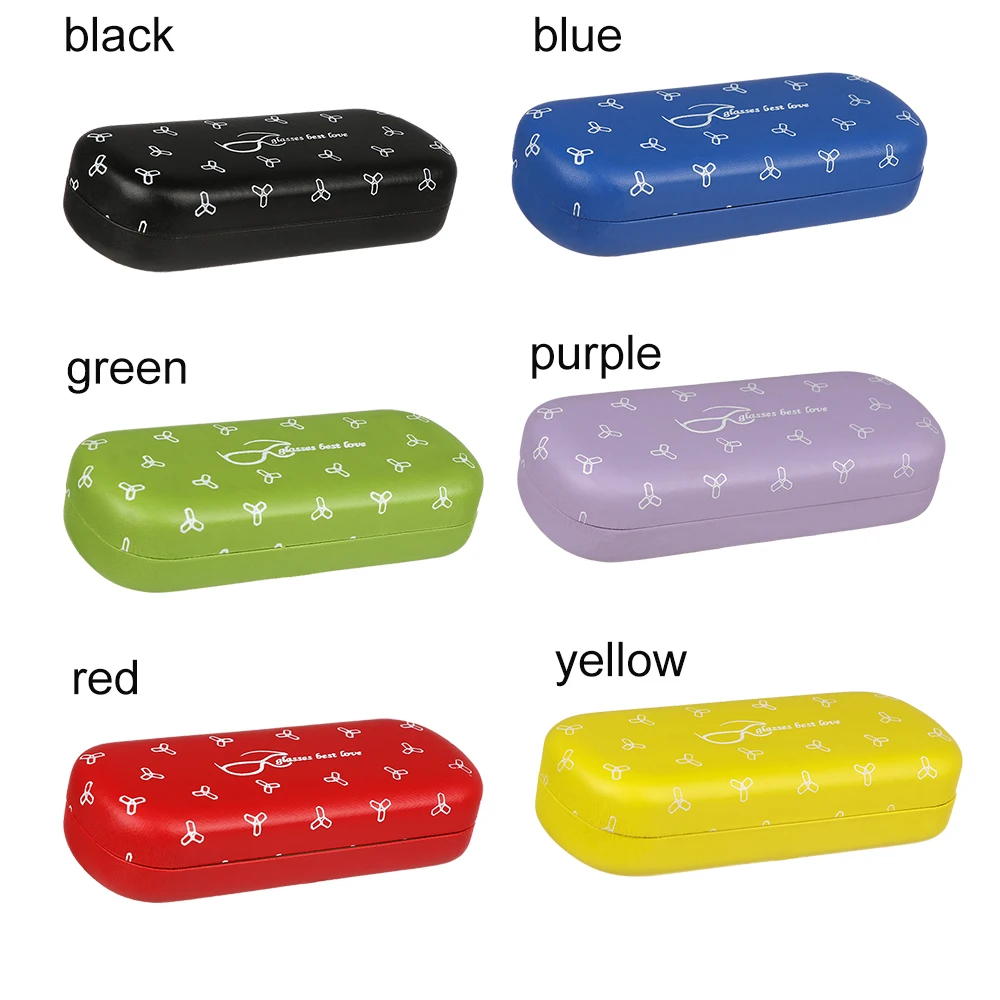 

Hard PU Leather Glasses Case Box Simple Eyeglasses Protector Storage CasePortable Storage Boxes Waterproof Container Organizer