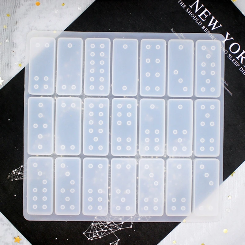 Игра игрушка силиконовая форма DIY домино хрустальные формы для эпоксидной смолы