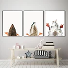 Настенный постер с забавной уткой, минималистский принт с животными в скандинавском стиле, картина для детской комнаты, украшение для дома и детской комнаты, бескаркасные принты