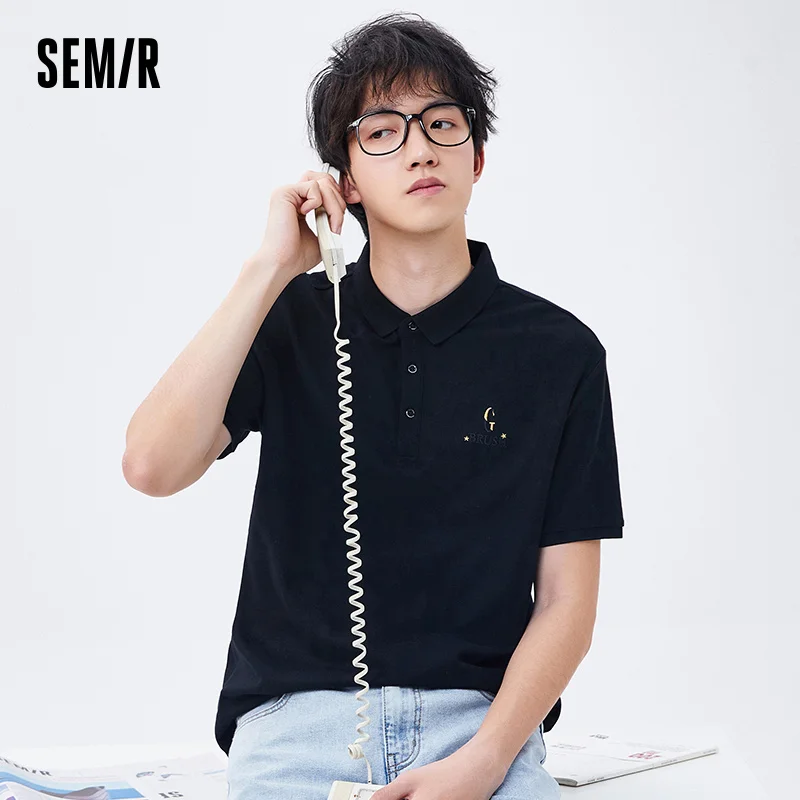 

SEMIR Short Sleeve Polo Shirts Men'S 2021 Summer New Style Business Embroidery Polo Shirt Casual Business Commuting Clothes Tren