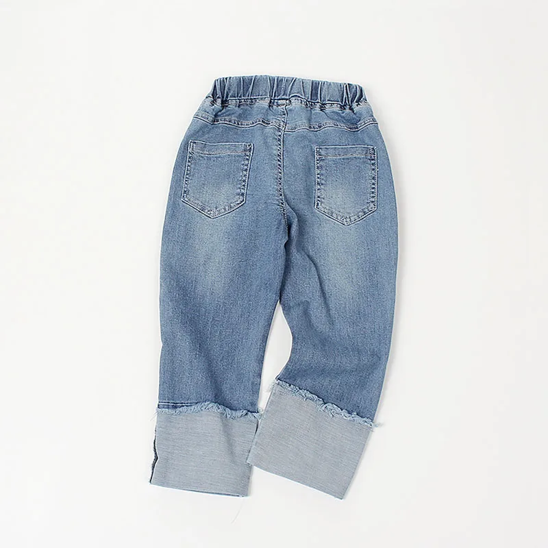 Babyinstar Ruffle Flare Denim Jeans For Girls Toddler Girl Ripped Autumn Clothing Baby | Детская одежда и обувь