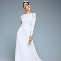 bridal gownwhiteivory wedding dress lacesilky organza a linebride wedding appliques custom made