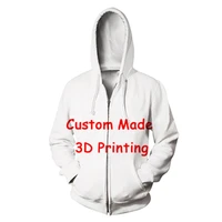 jumeast brand men women 3d printed zipper hoodies create your own customer design animephotostarlogo diy you want