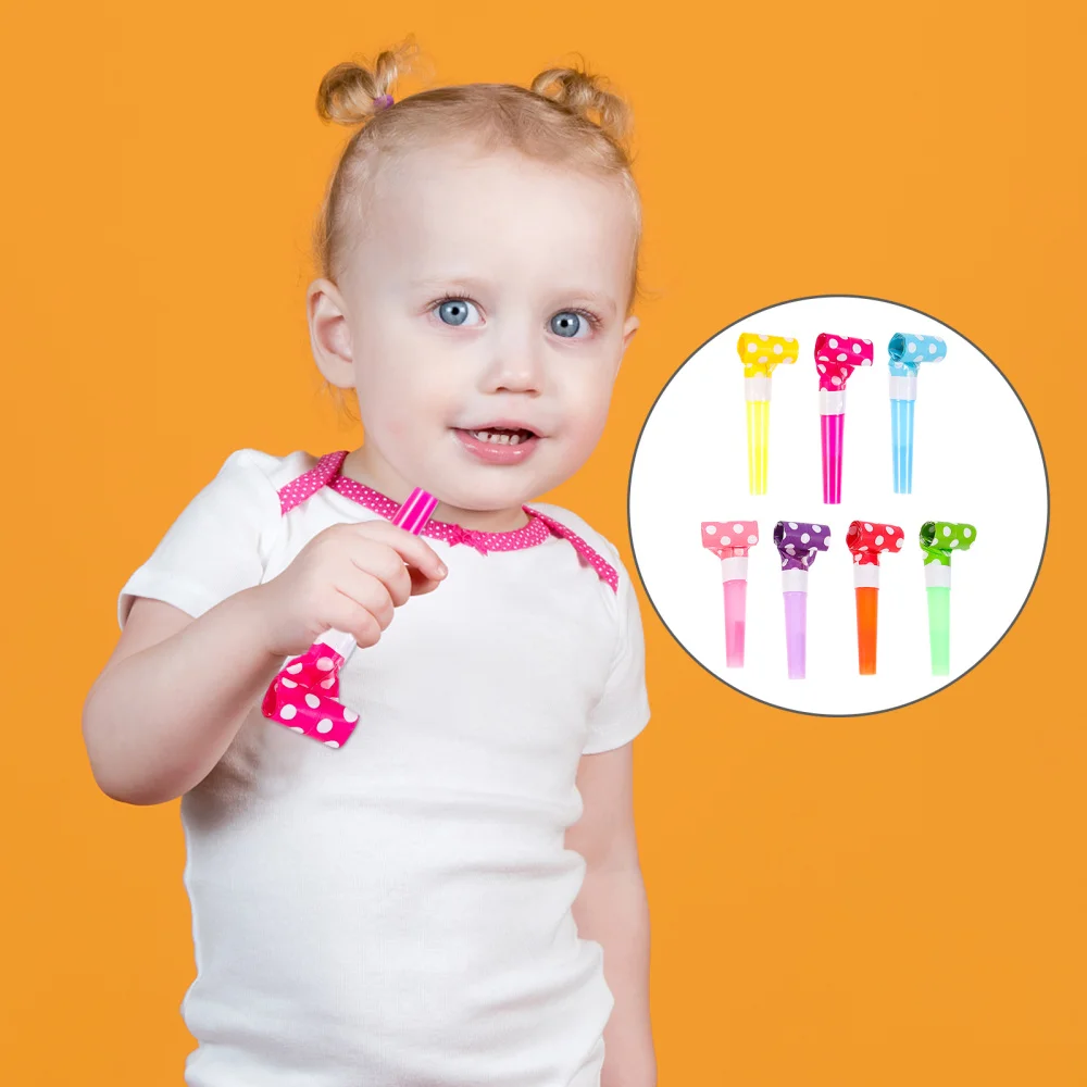 

42pcs Round Dot Pattern Cheering Whistles Party Whistles Party Supply