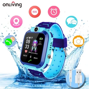 onliving children smart watch 2021 phone watch with sim voice chat sos waterproof ip67 lbs positioning function boys girls gifts free global shipping