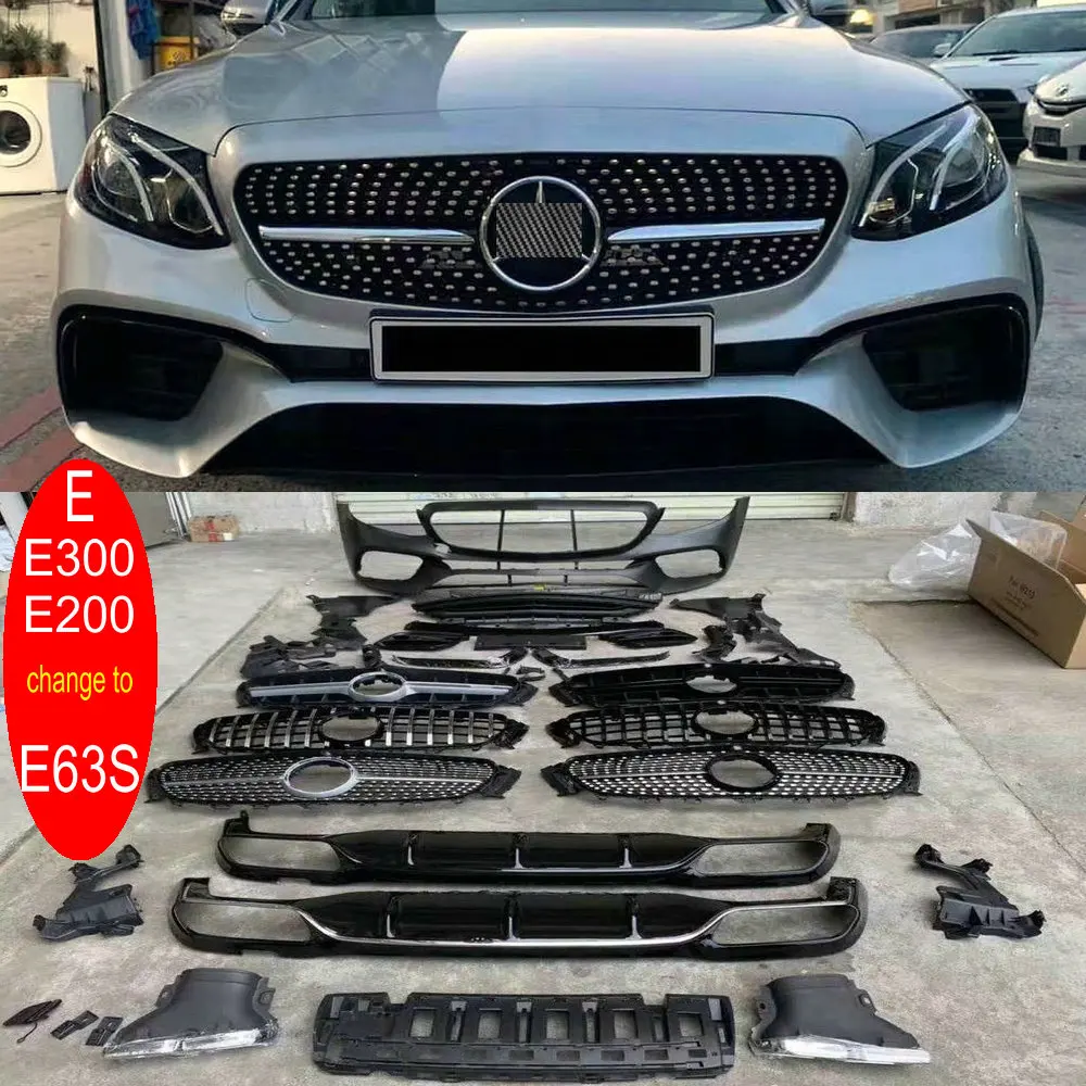 Комплект кузова E63 S AMG Look для Benz E Class W213 E200 E300 комплект боди с передним бампером