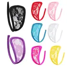 Женские стринги с цветочным кружевом, невидимое сексуальное нижнее белье, однотонные стринги