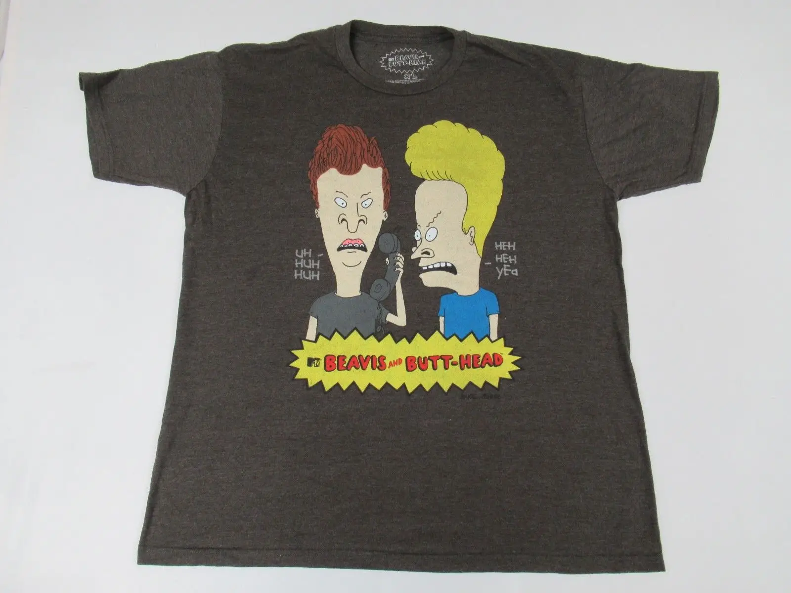Мужская свободная футболка унисекс Mtv Beavis & Butthead che Ride Grigio Morbido Футболка XL