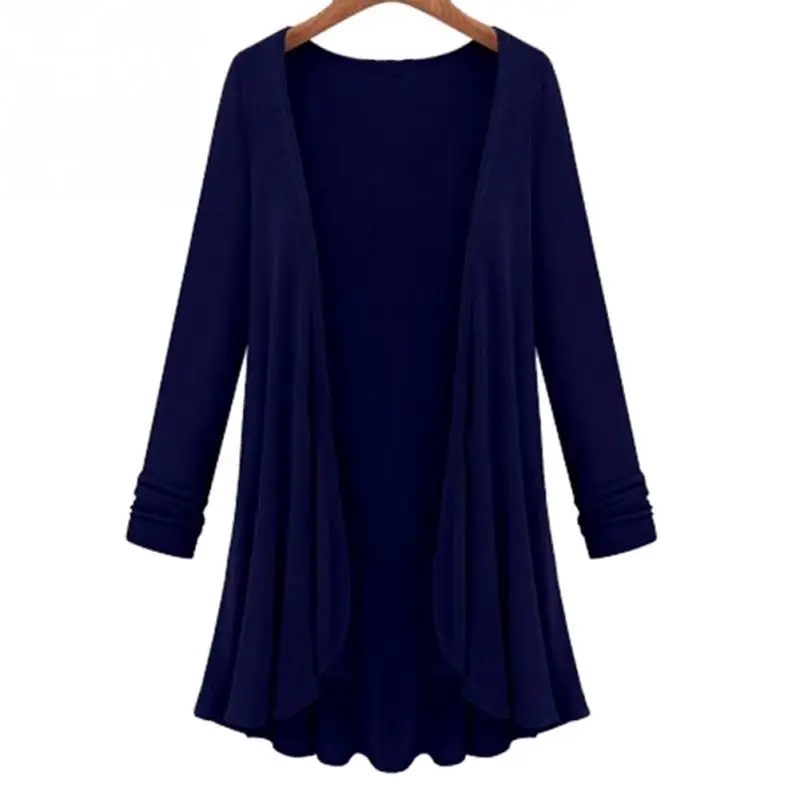 Весенний модный кардиган женский свитер повседневное Вязаное пончо размера плюс