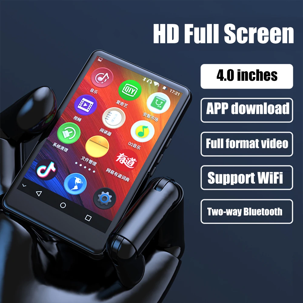 RUIZU H6 Android WiFi MP3-плеер с Bluetooth 5 0 4-дюймовым сенсорным экраном 8 ГБ/16 Гб музыкальный