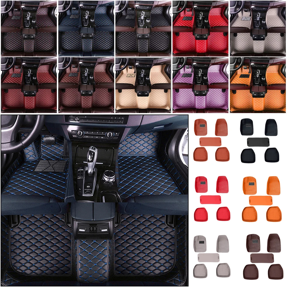 

Muchkey Leather Car Floor Mats For OPEL Adam insignia Zafira Auto Carpet Waterproof Interior Accessories