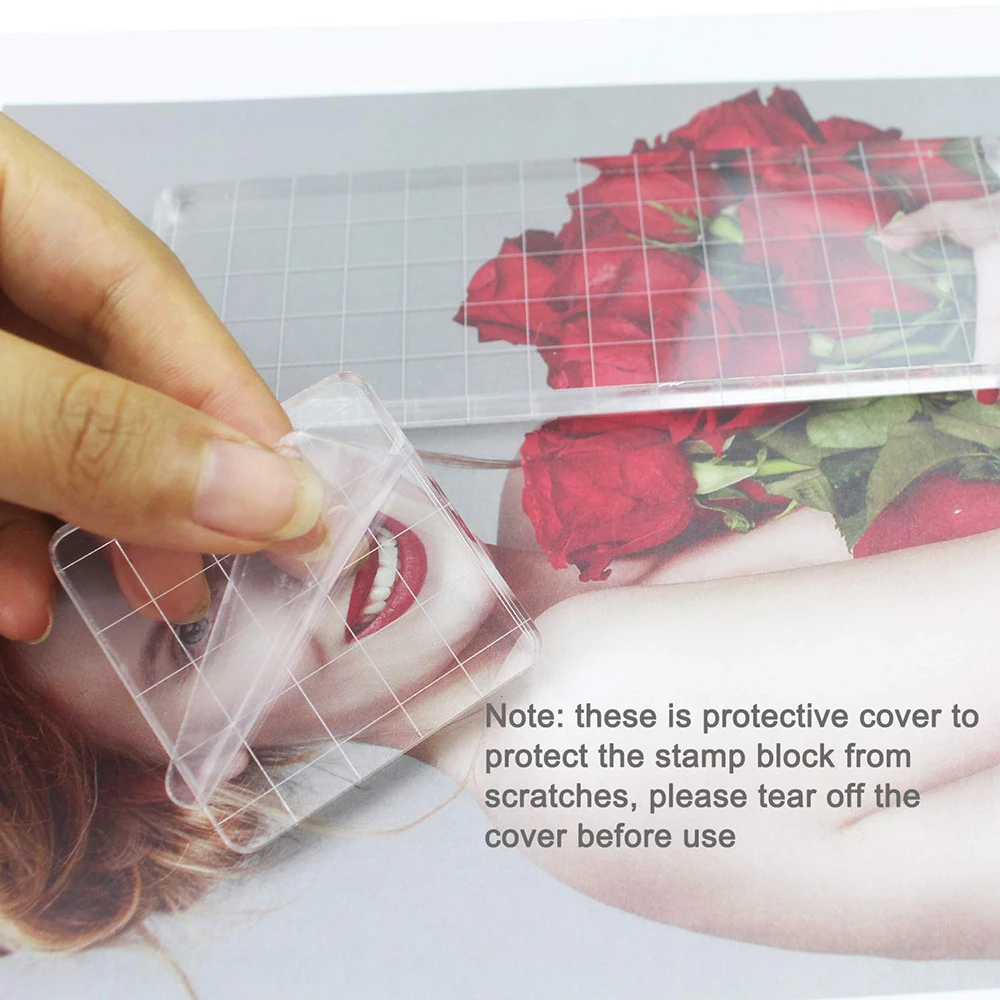 6 шт. DIY акриловый прозрачный штамп блок набор ручка штамповка фотоальбом Декор необходимые штамповки инструменты для скрапбукинга рукоделия