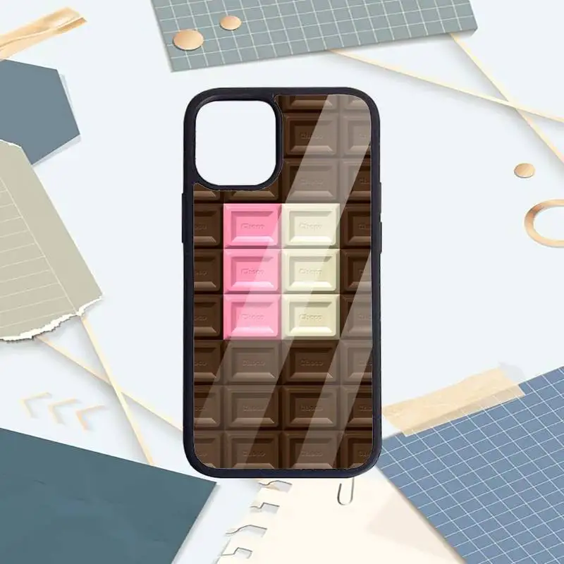 

Black chocolate fashion design pattern Phone Case PC for iPhone 11 12 pro XS MAX 8 7 6 6S Plus X 5S SE 2020 XR funda