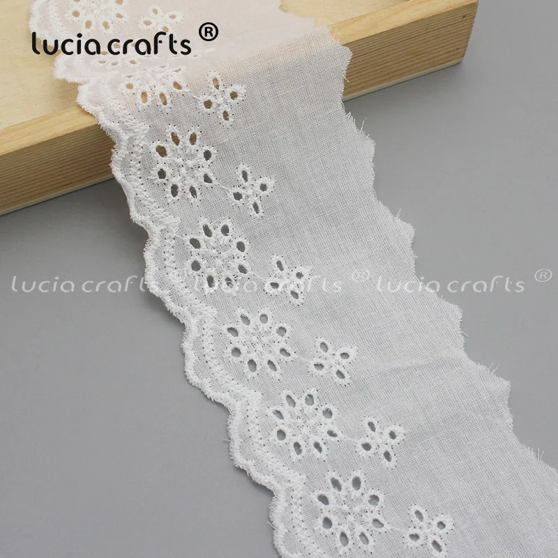 Lucia Craft 2 ярдов/партия белые кружевные ленты разных размеров материал ручной