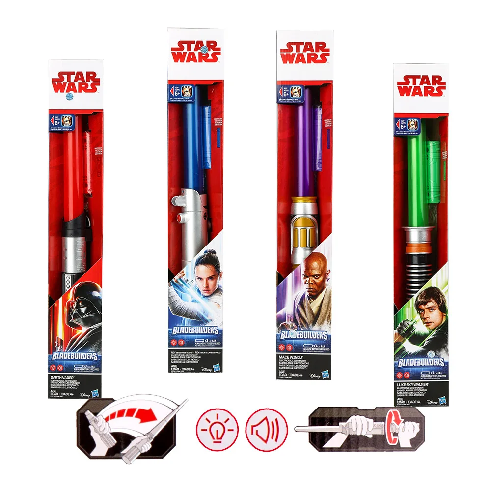 

Hasbro Star Wars Lightsaber Last Jedi E8 Series Rey Darth Vader Luke Mace Windu Light Sound Fight Toys Kids Christmas Gifts