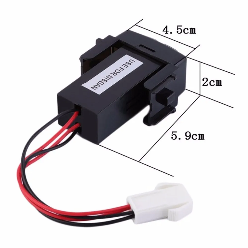 Автомобильное зарядное устройство 2 1 а с двумя USB портами для Nissan|cellphone charm|chargercharger