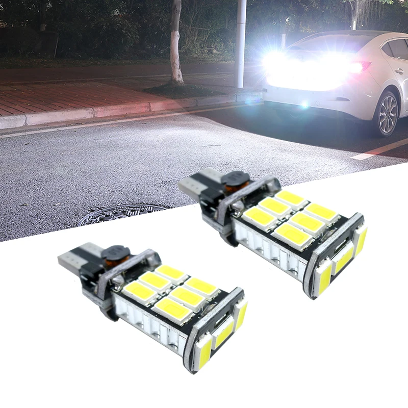 2 шт. светодиодные лампы для задсветильник хода T15 T16 W16W 920 921 912 Canbus 5630 15SMD