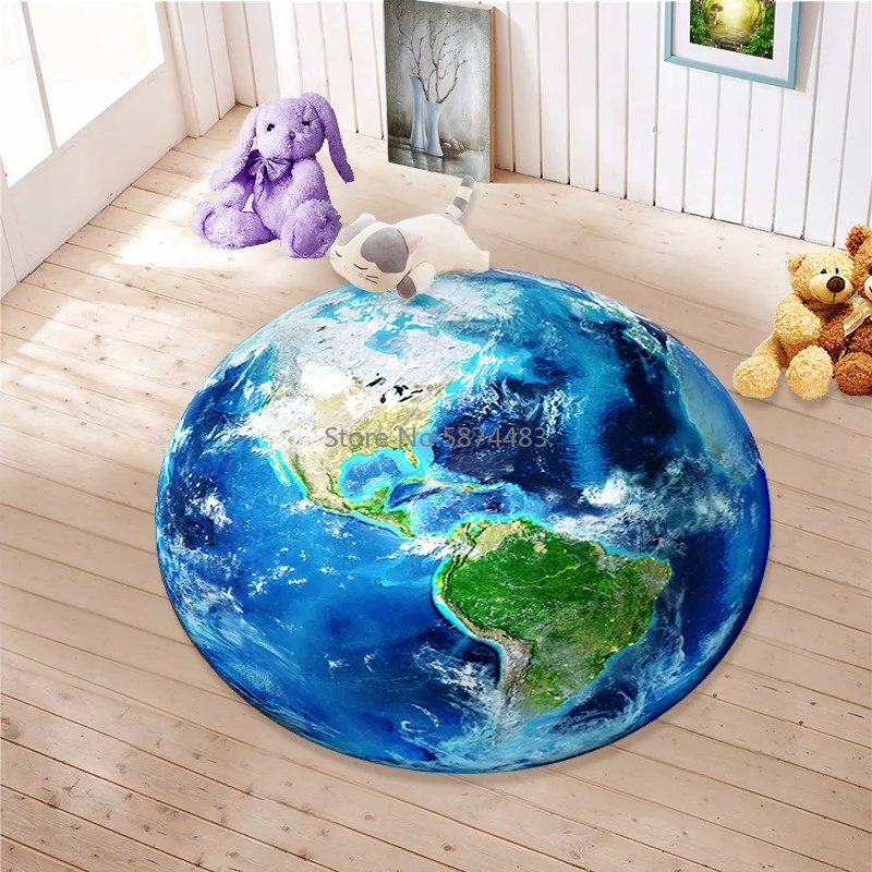 Современный мультяшный круглый ковер для гостиной журнальный столик спальни