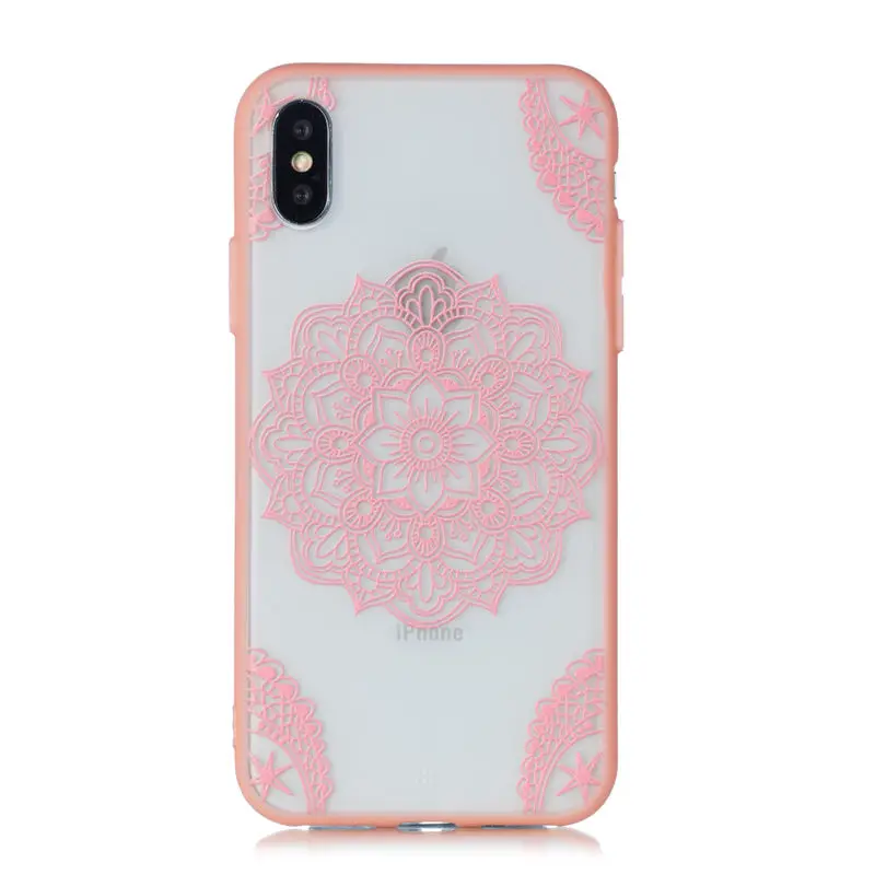 8 JFWEN чехол с кружевными цветами для iphone XS Max X 8 7 Plus XR Чехол Жесткий PC чехол для телефона s для iphone X 7 8 6S Plus 5 5S SE чехол - Цвет: 8