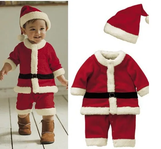 Рождественская хлопковая одежда детский зимний костюм из двух предметов милый