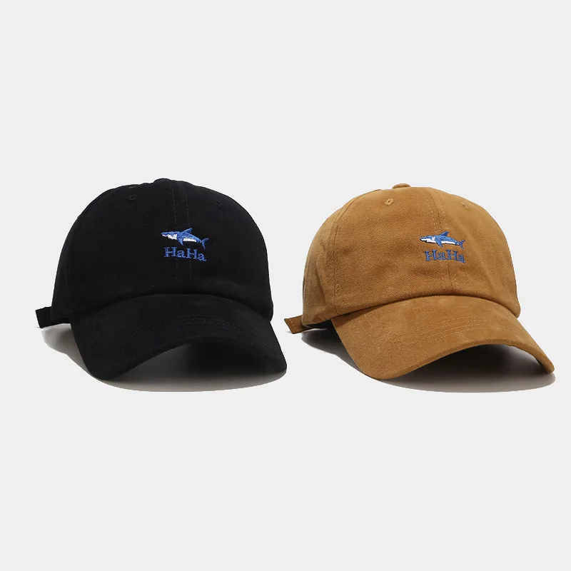 Оптовая продажа хлопковая бейсболка с рисунком акулы Повседневная Кепка 5