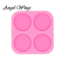 0.75/1.7inch Circle No Hole Badge Reel Silicone Molds DIY Shiny Epoxy Resin Mould DY0444