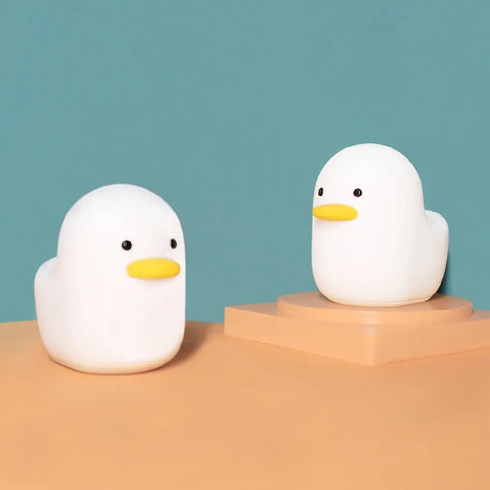 

Ночсветильник силиконовый светодиодный с милой мультяшной уткой, ночсветильник с USB-зарядкой для праздничных подарков, прикроватная лампа ...