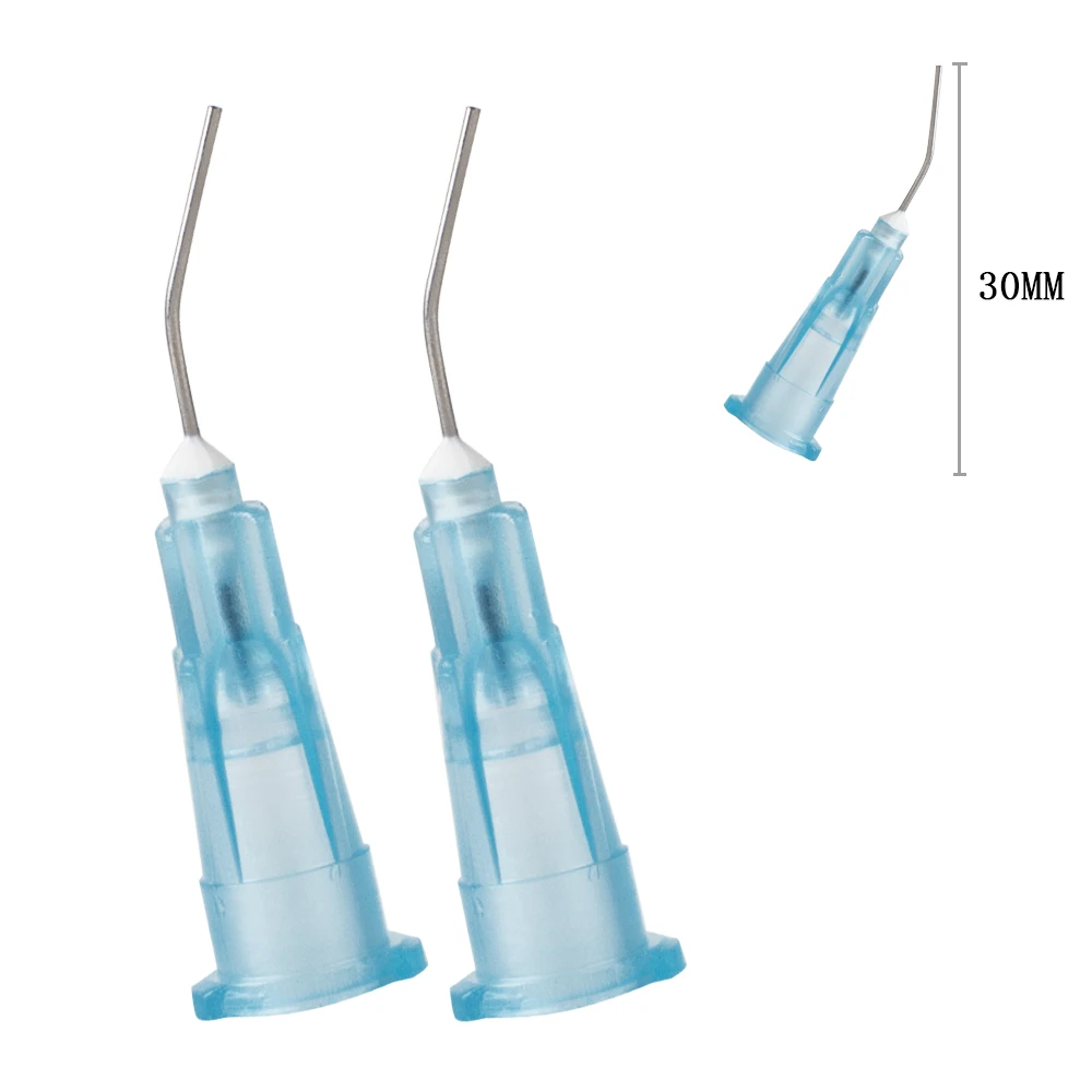 100 шт. 25 калибр предварительно изогнутые наконечники потока иглы дозирования