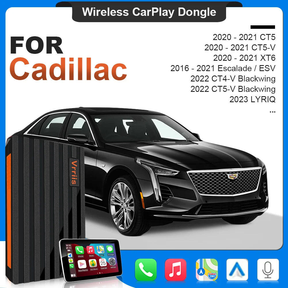 Беспроводной адаптер Vrriis CarPlay для Cadillac ELR ATS-V CTS-V XT5 | Автомобили и мотоциклы
