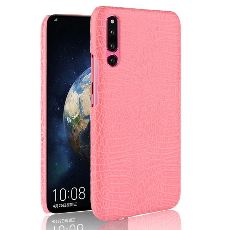 Розовый For Huawei P30 phone case Luxury PU leather TPU crocodile Silicone Cover Shockproof Case For Huawei P30 P 30 protective case bag - Цвет: Розовый