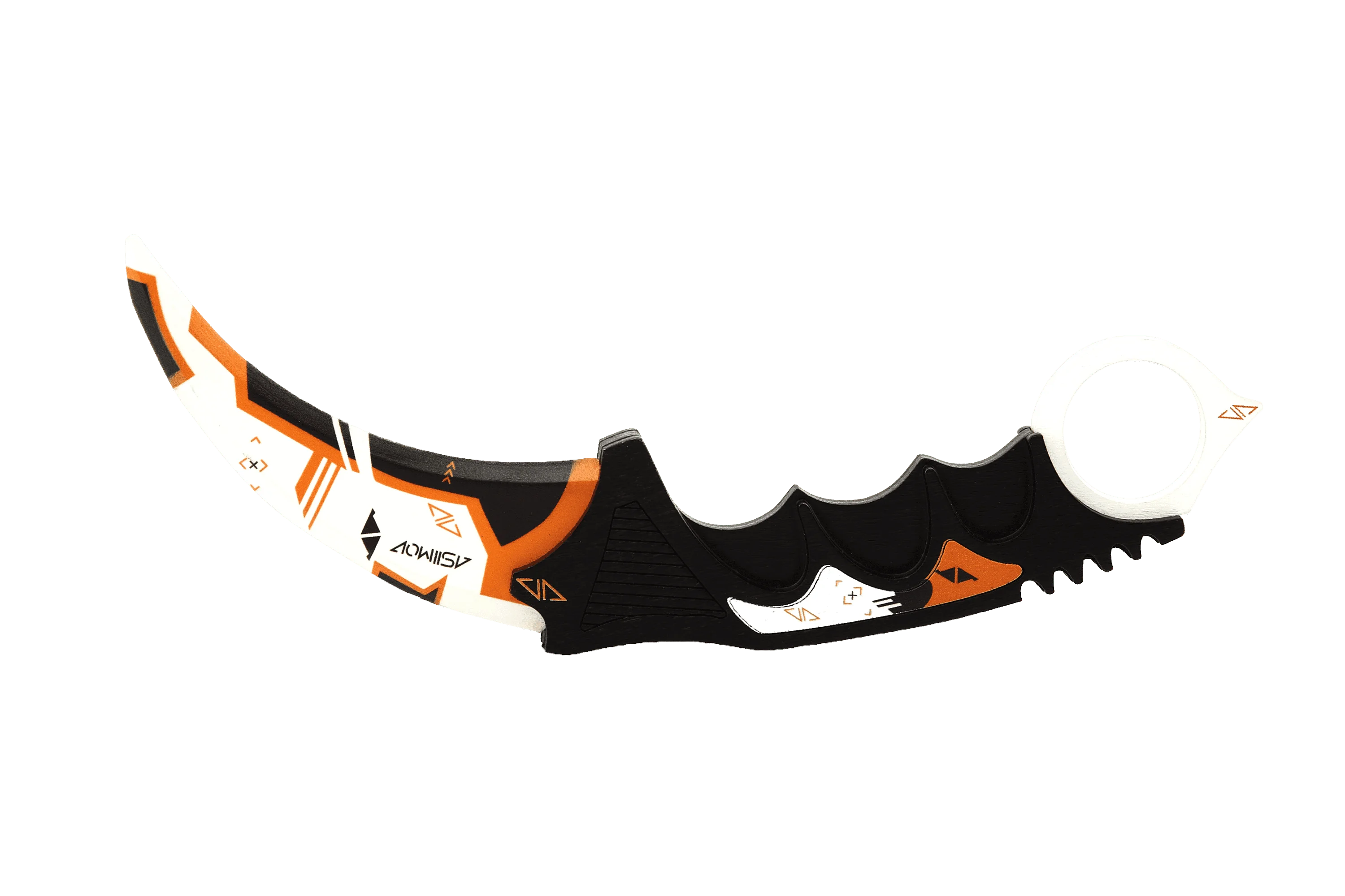 Wooden toy knife kerambit Asimov (wooden replica) KS go/cs go vozwooden children's weapons of wood / Gift for boy (Rubber cartridges)/