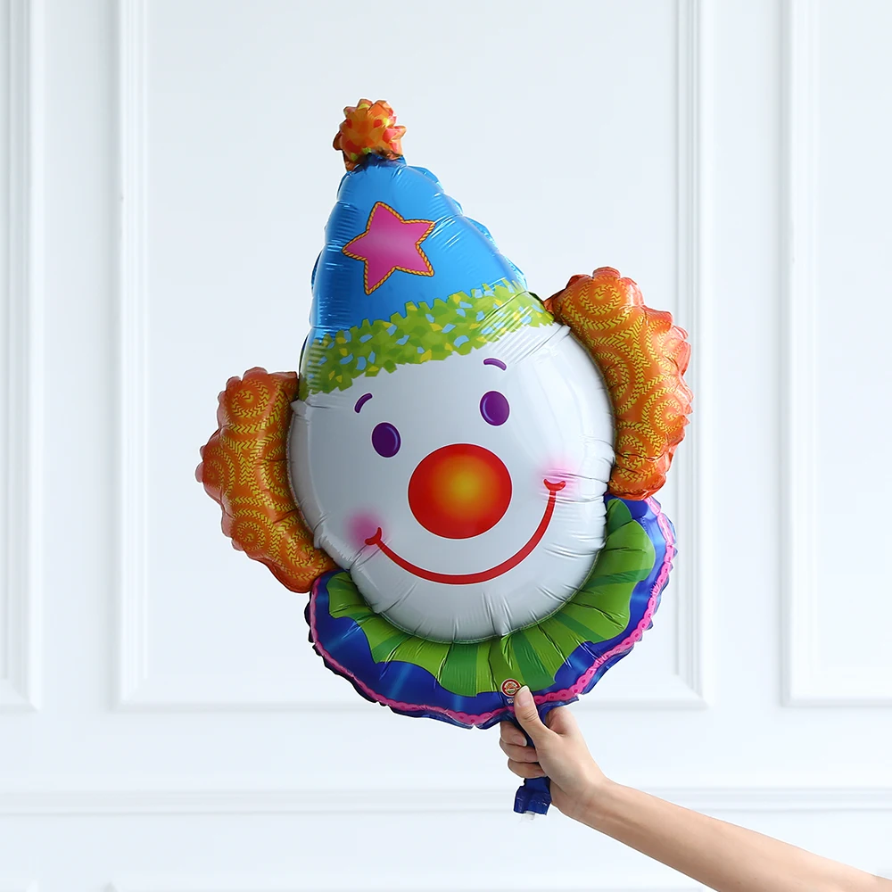 50pcs multi size clown head foil balloons helium globos halloween christmas decorations for home birthday party decors kid toys free global shipping