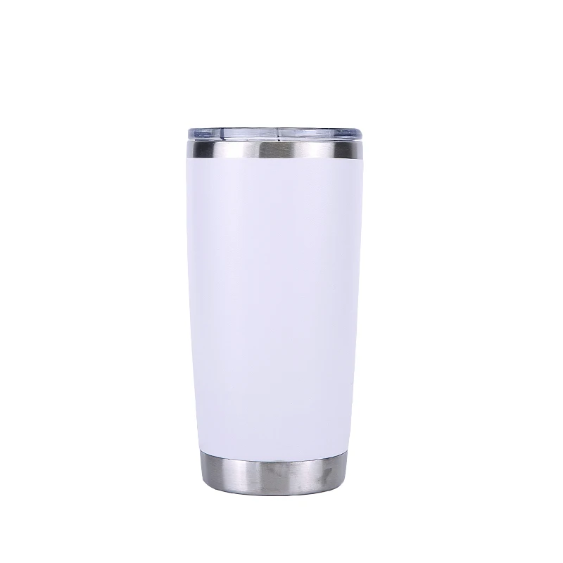 20 oz white Персонализированная отделка любые логотипы имя подарок на день рождения тумблер дорожная кружка бутылка для воды Термос кофейные кружки - Цвет: 20 oz white