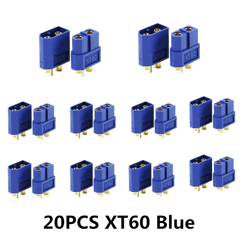 10/20 шт. XT60 черный/голубой/XT60+/XT30UPB/XT60-E/XT60-L штекерно-разъемы Вилки провод с силикатной гелевой обмоткой для Батарея Quadcopter Drone