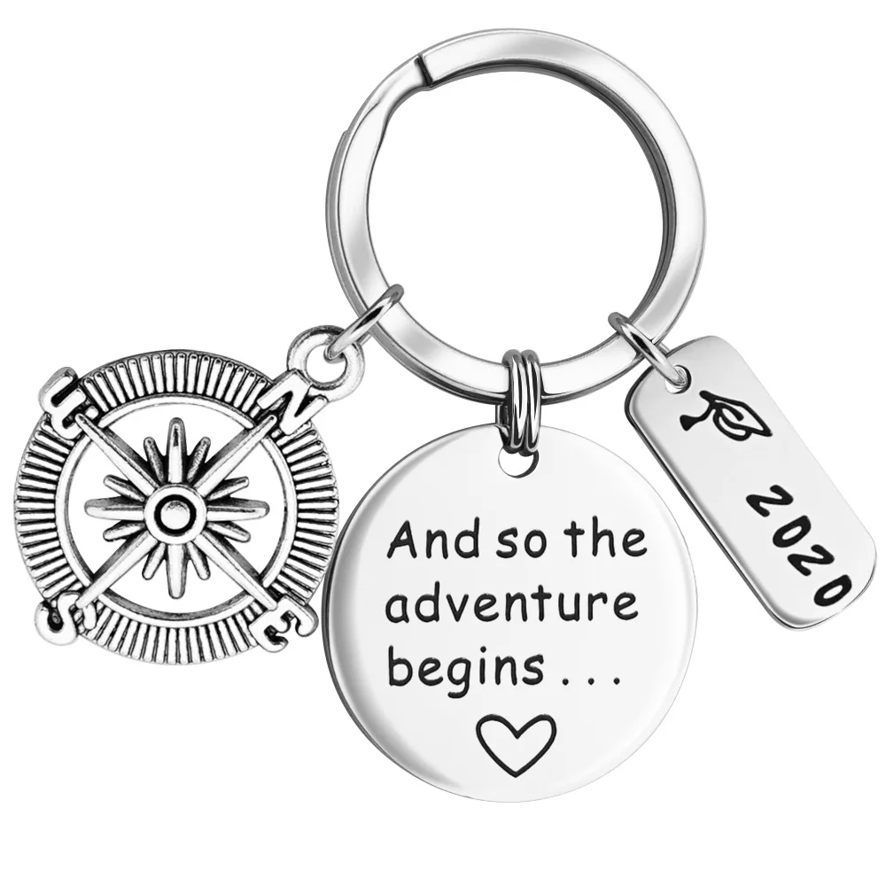 Персонализированные нержавеющие стальные брелки и так аксессуары для школы