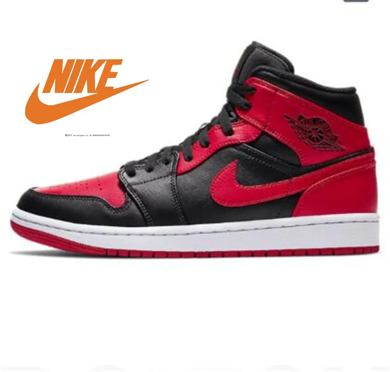 

Zapatillas AJ1 Mid AJ1 para hombre, calzado de baloncesto masculino con punta amarilla y negra, zapatilla