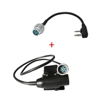 u94 6 pin pttu 283 u 6 pin plug turn to kenwood walkie talkie connector for prc152 prc148 dummy case tactical headset adapter