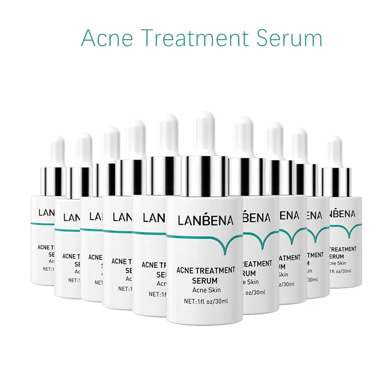 

LANBENA 10pcs Acne Treatment Serum Oilgopeptide Anti Acne Solution Reduce Mark Shrink Pores Deep Repair Strengthen Skin Bottom