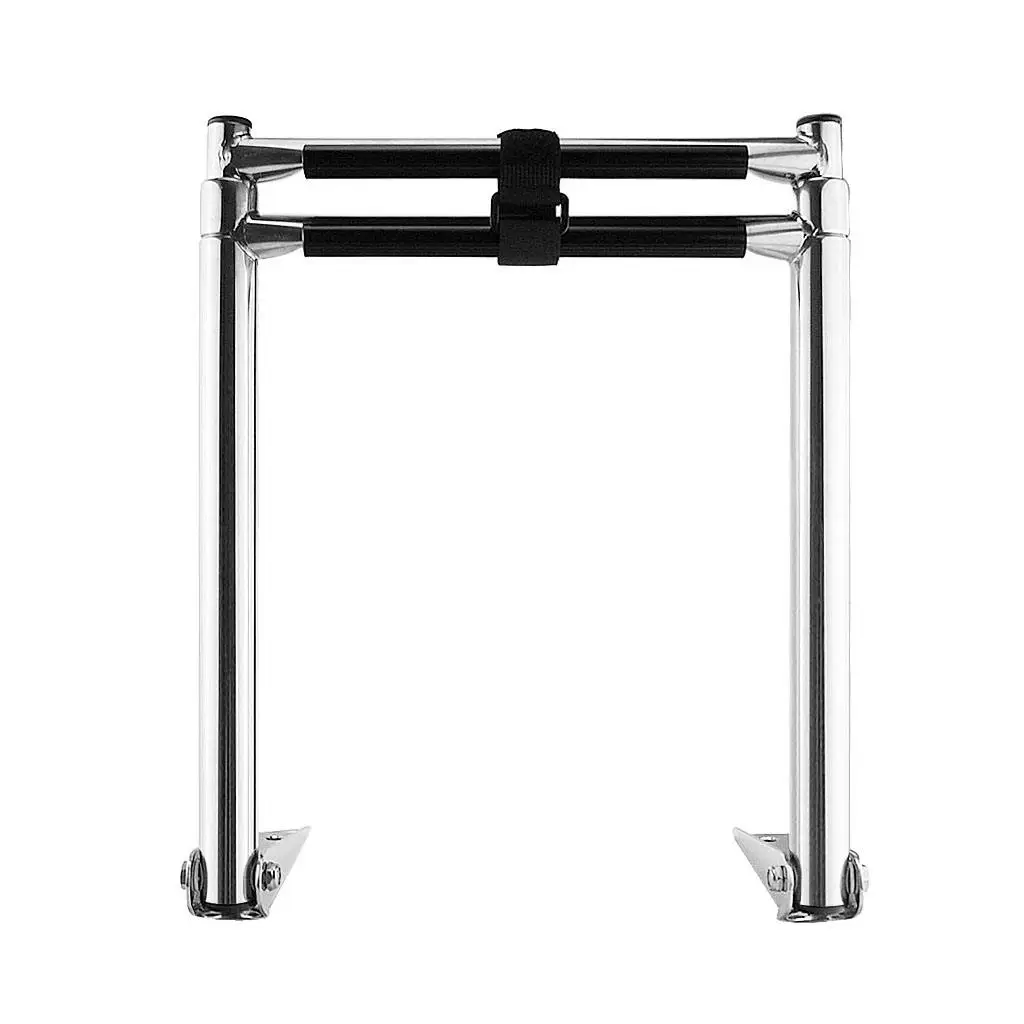 

2-ступенчатая телескопическая складная лестница из нержавеющей стали для лодки, морской яхты