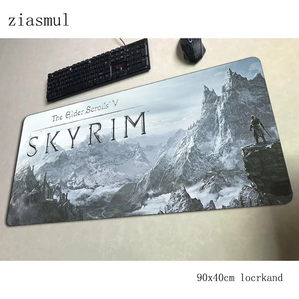 Коврик для мыши skyrim высококачественный компьютерный геймерский коврик 900x400x3 мм
