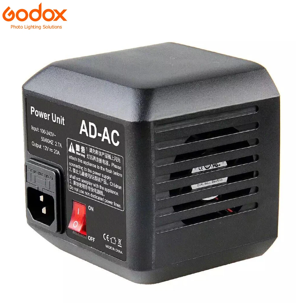 Godox AD-AC AC Power Unit Source Adapter with Cable for AD600B AD600BM AD600M AD600 SLB60W SLB60Y