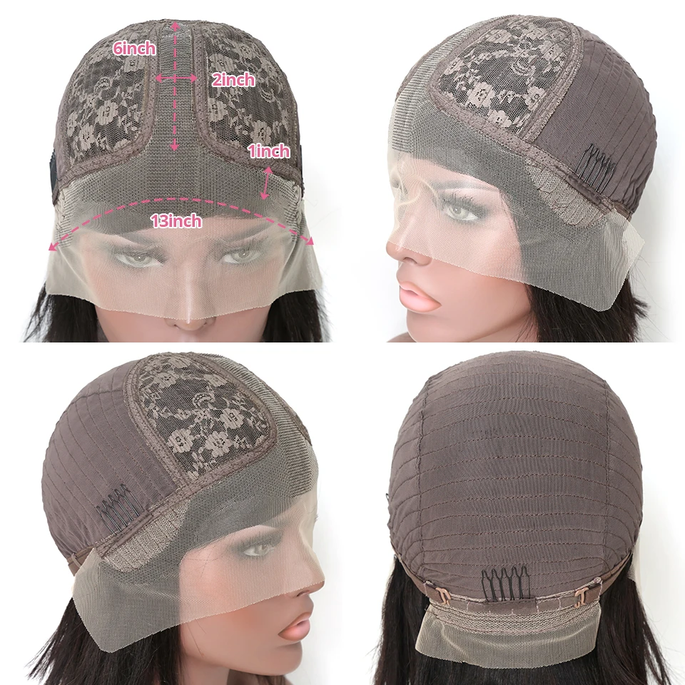 Парик Короткий Боб бразильские вьющиеся парики на сетке спереди из человеческих