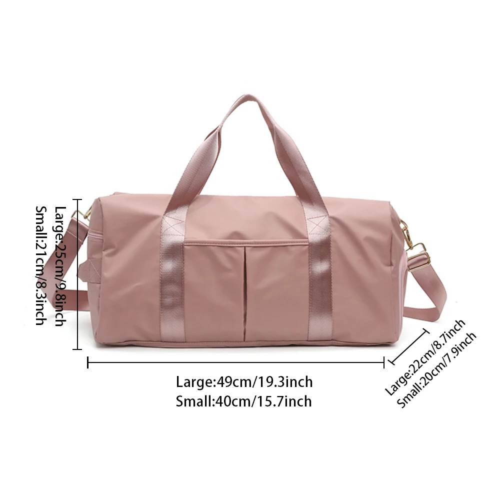 Outdoor Sports Gym Bags for Men Women Waterproof Nylon Training Travel Handbags Yoga Mat Sport Bag with Shoes Compartment Tote