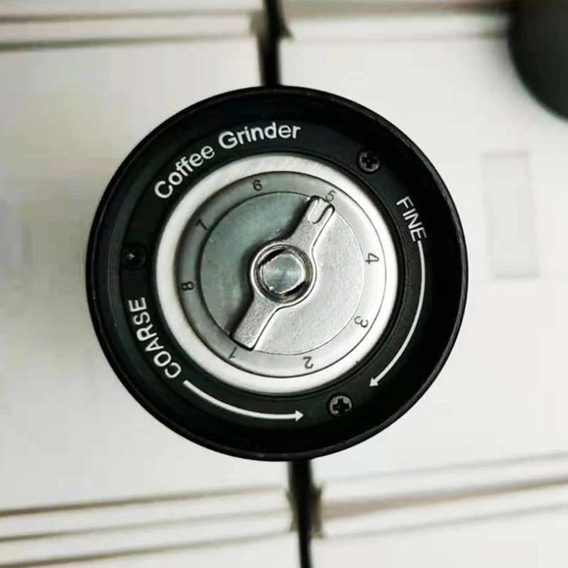 Miglior Macinacaffè Manuale Mini In Alluminio 420 Macinacaffè Regolabile In Acciaio Inossidabile CNC Fatto A Mano Con Manico In Noce Nero