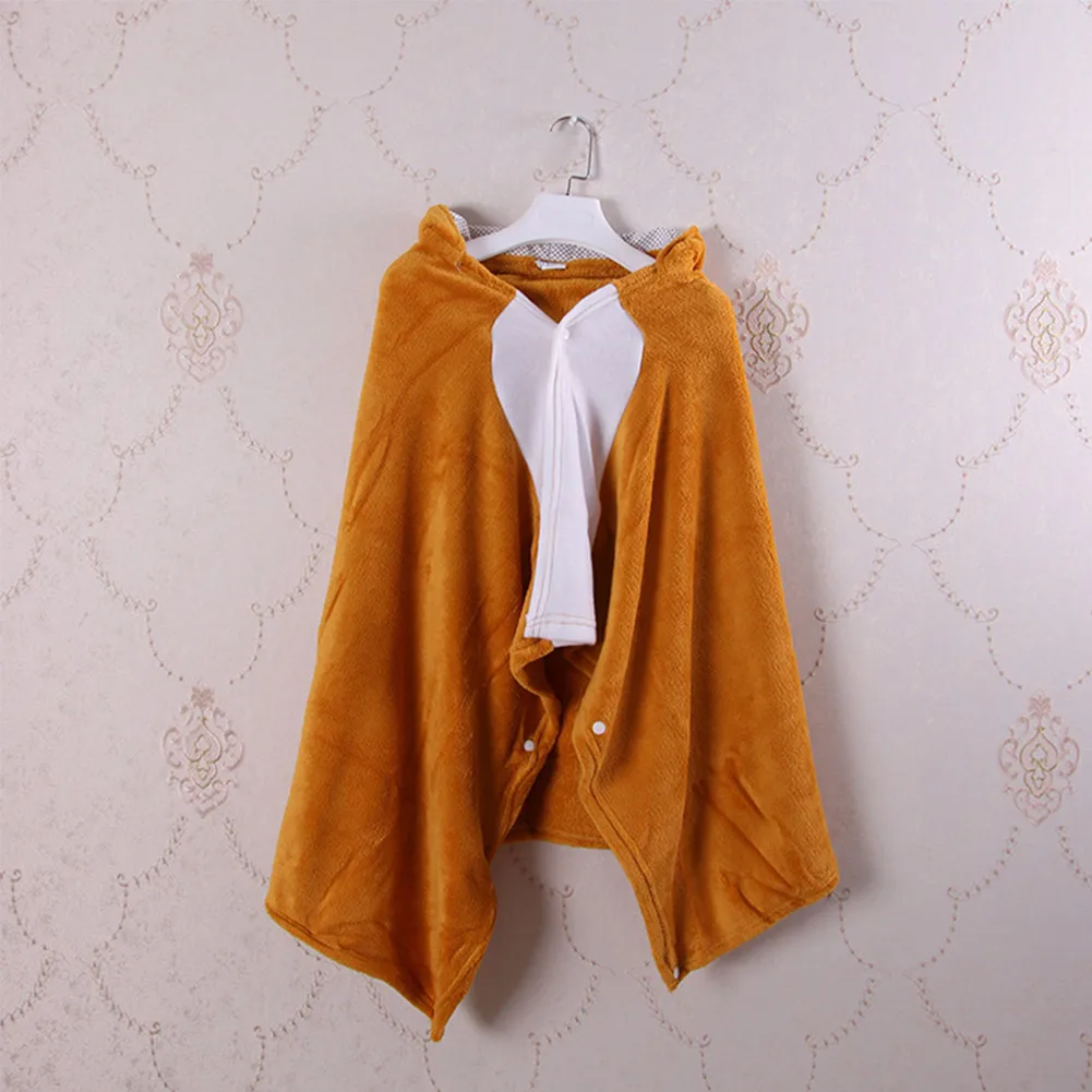 Теплая накидка из кораллового флиса с героями мультфильмов для офиса студентов